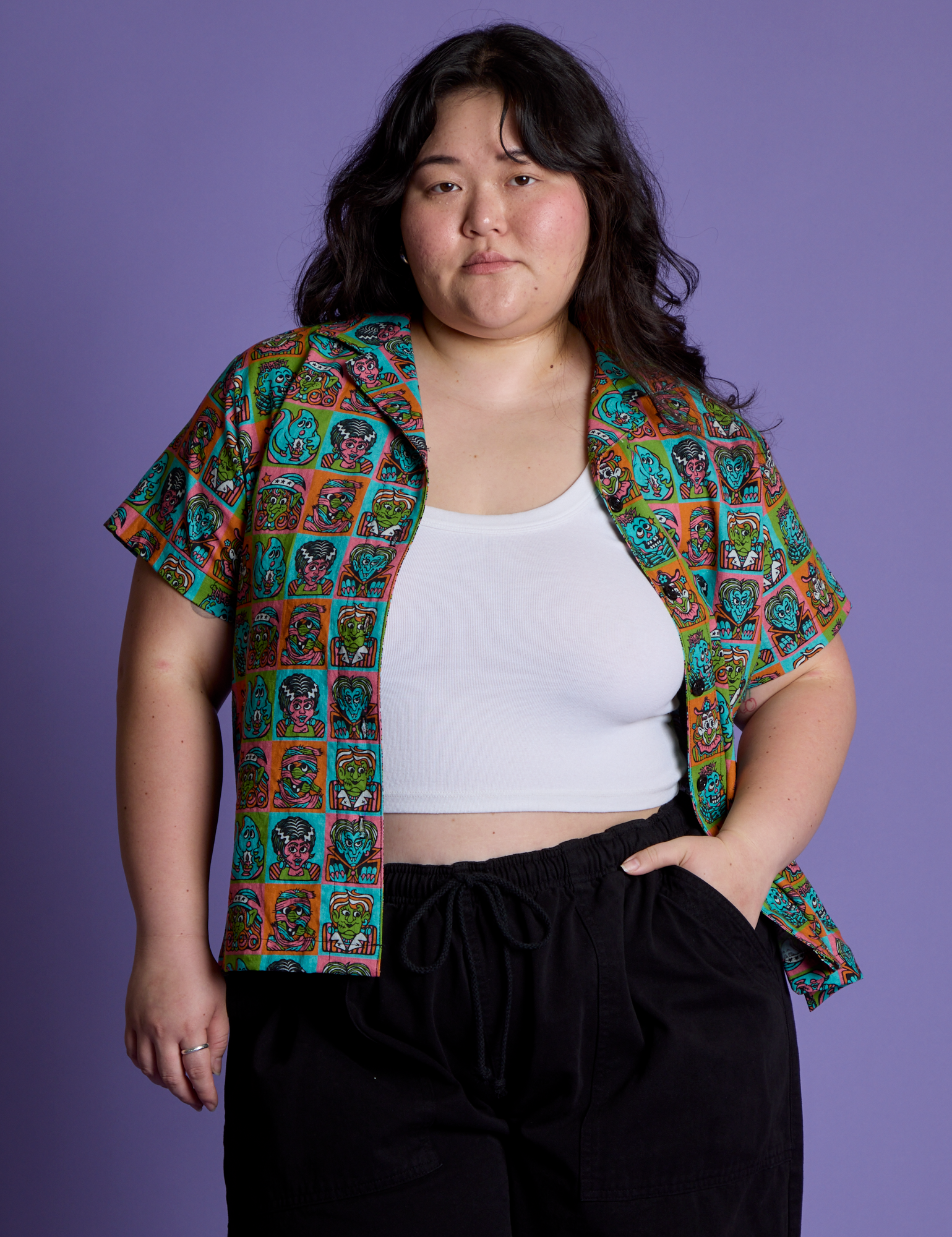 *PRE-ORDER* Halloween Icons Pantry Button-Up