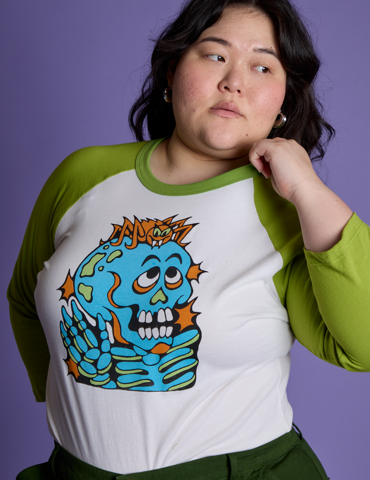 *PRE-ORDER* Halloween Raglan Tee - Skeleton