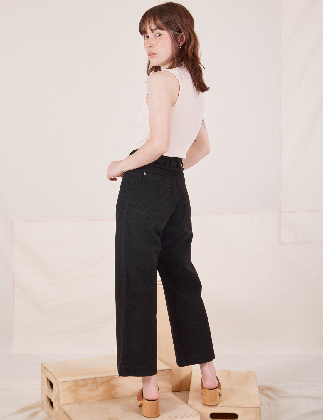 Heritage Westerns in Basic Black angled back view on Hana