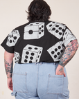 Back view of Icon Pantry Button-Up in Dice on Sam