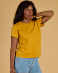 The Organic Vintage Tee - Mustard Yellow