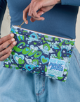 Angel Printed Pencil Pouch held by model