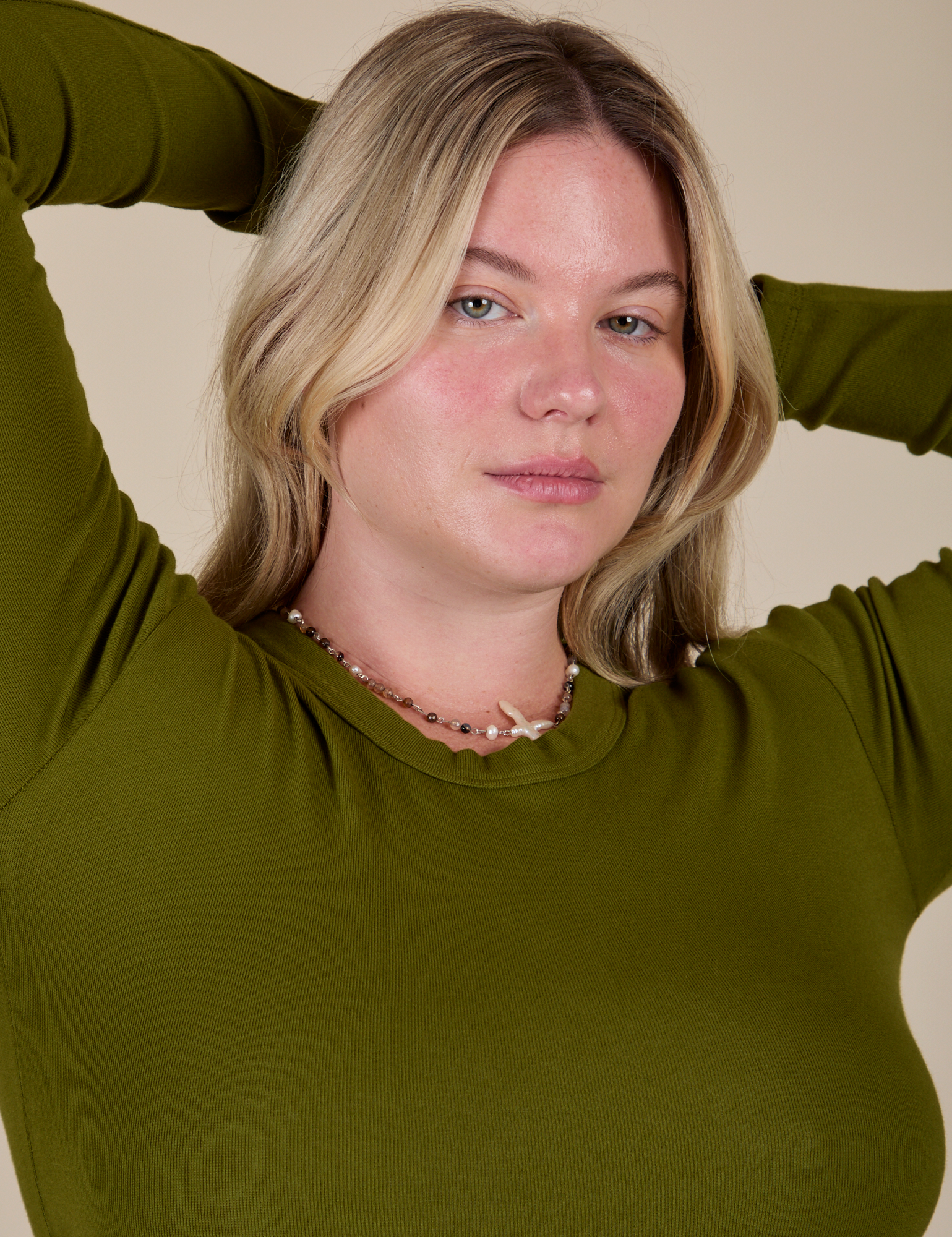 Long Sleeve Baby Tee - Summer Olive