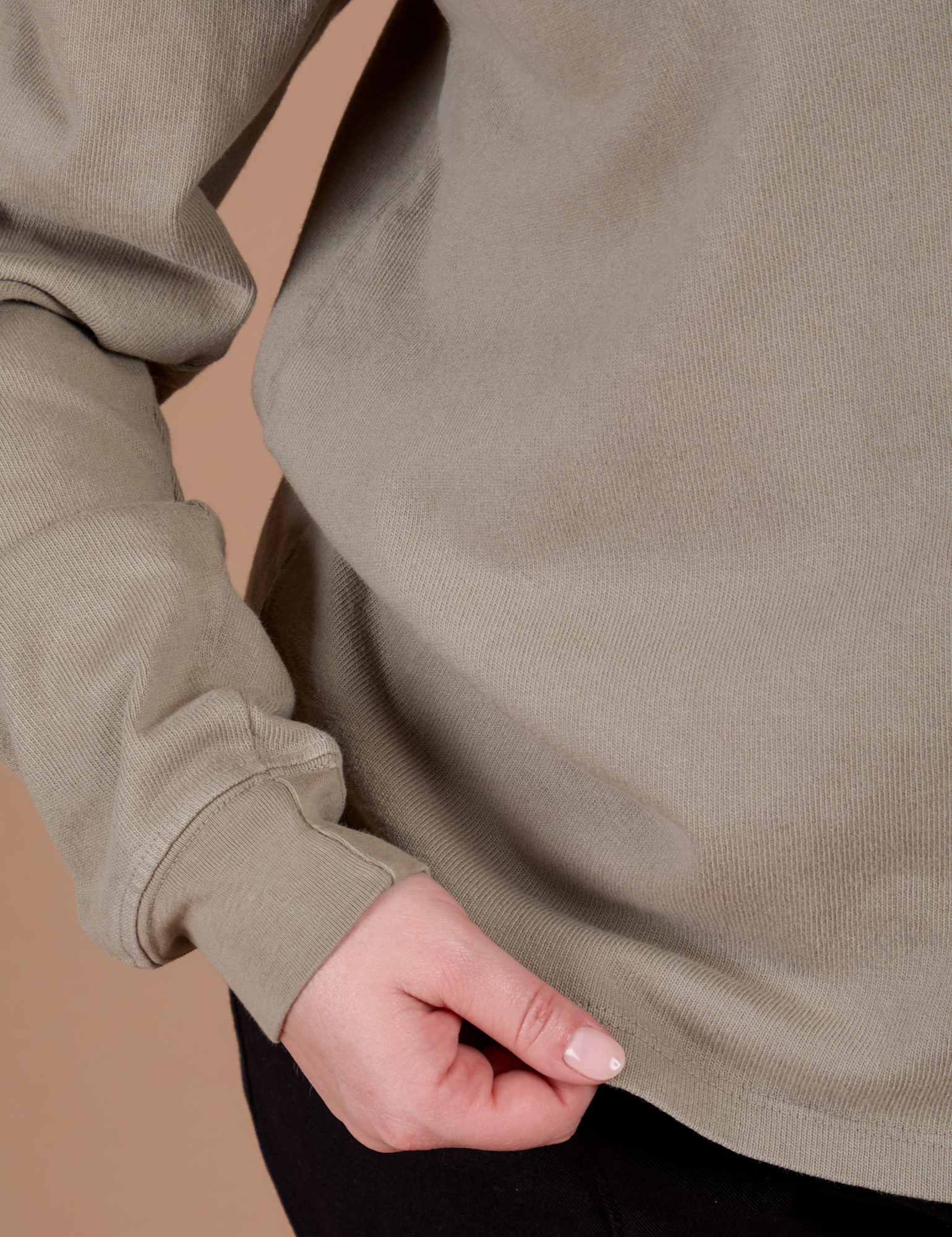 Long Sleeve Burly Tee - Khaki Grey