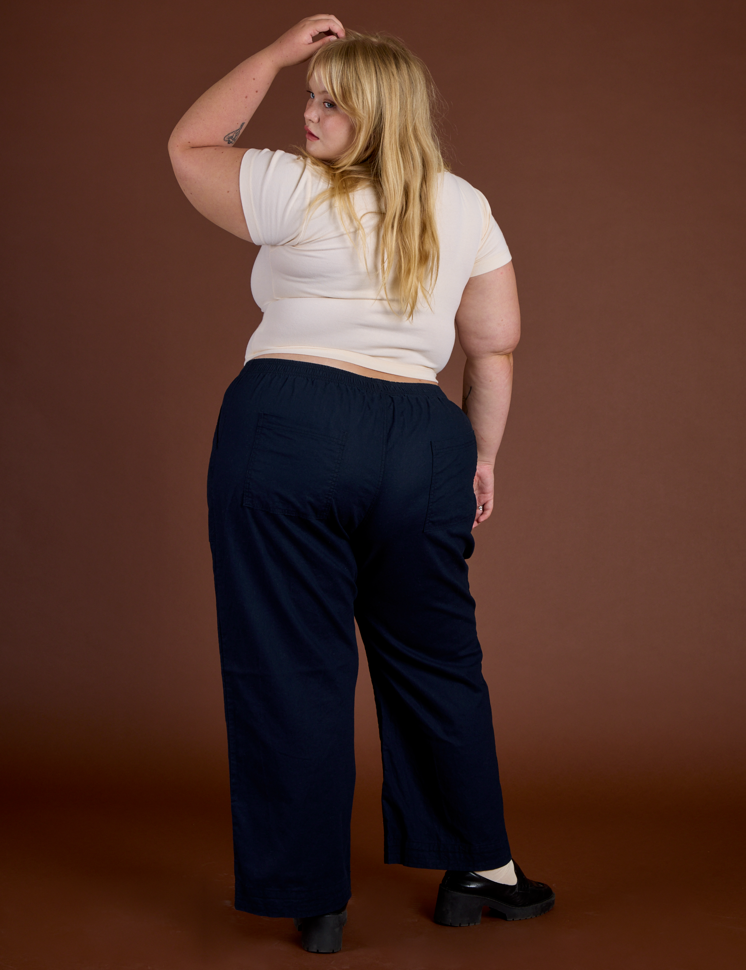 TRY-A-STYLE TUESDAY - Linen Action Pants - Navy Blue *FINAL SALE*