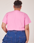 Sun Baby Organic Tee in Bubblegum Pink back view on Miguel