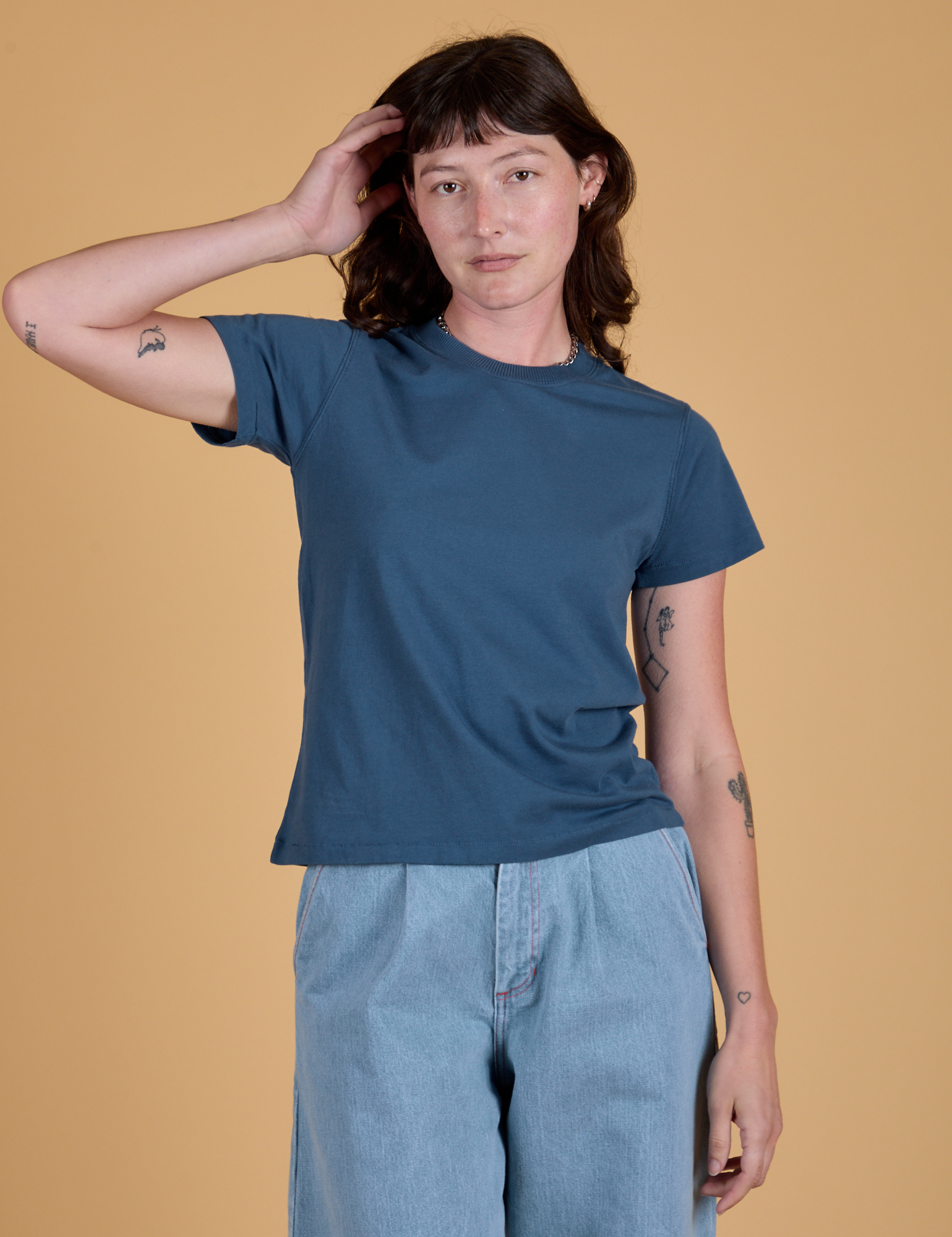 The Organic Vintage Tee - French Blue