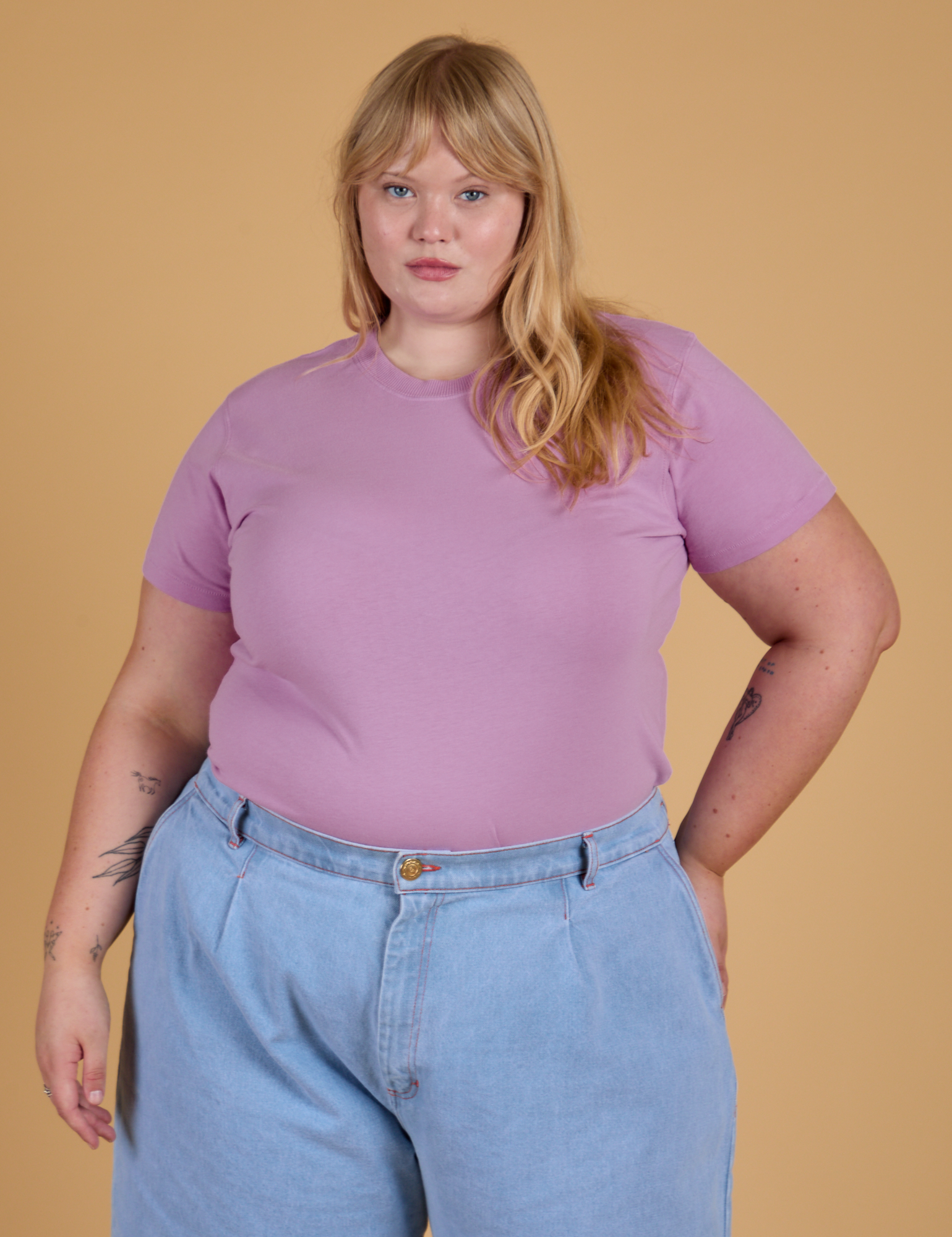 The Organic Vintage Tee - Lilac Purple
