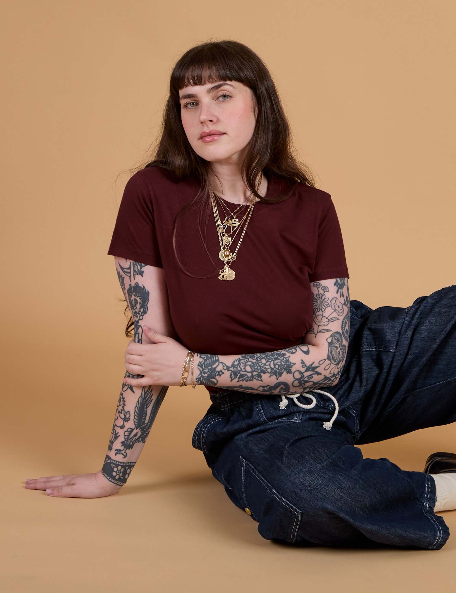 The Organic Vintage Tee - Red Wine