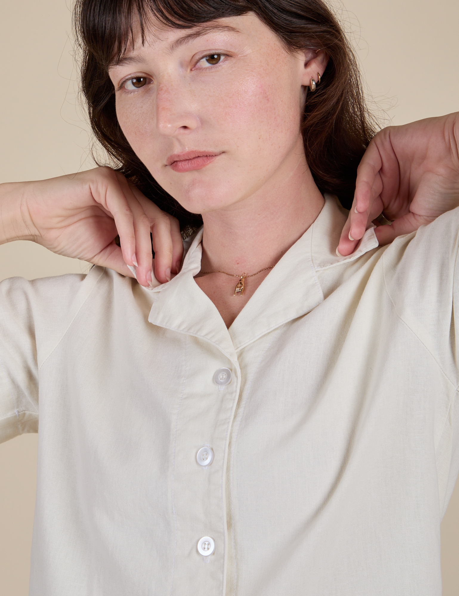 Pantry Button-Up - Vintage Tee White