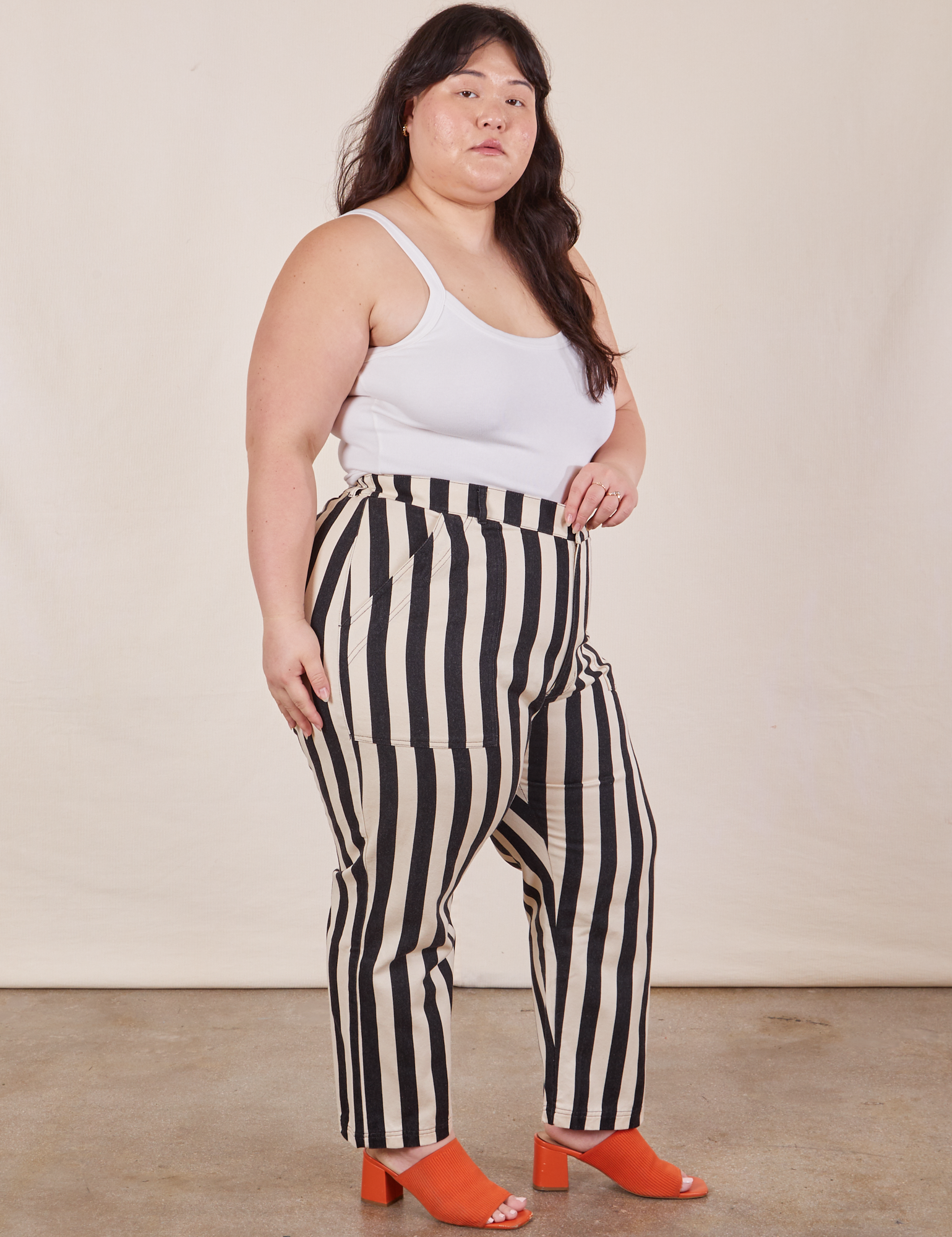 Black Striped Work Pants - White – BIG BUD PRESS