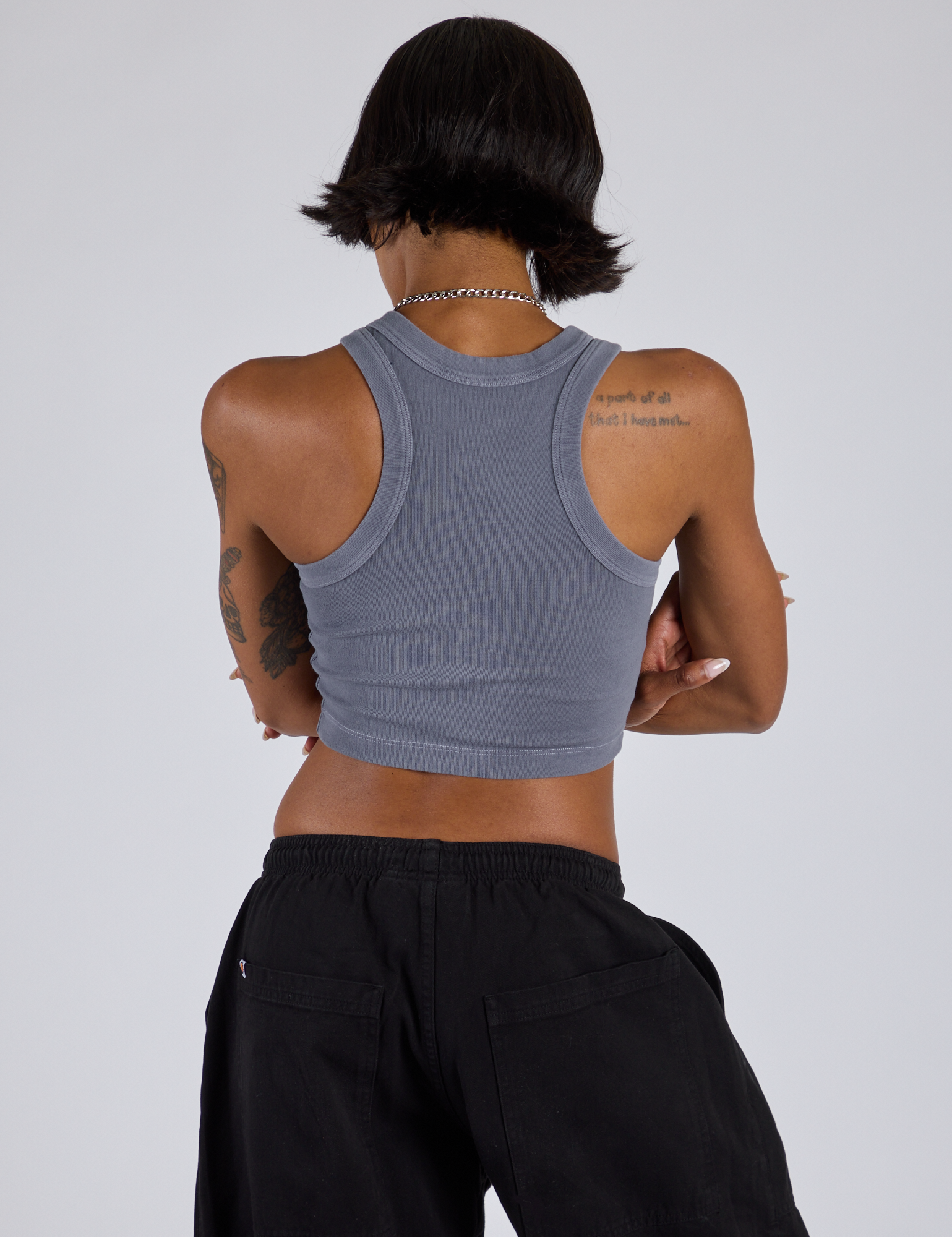 Porthole Tank - Washed Grey