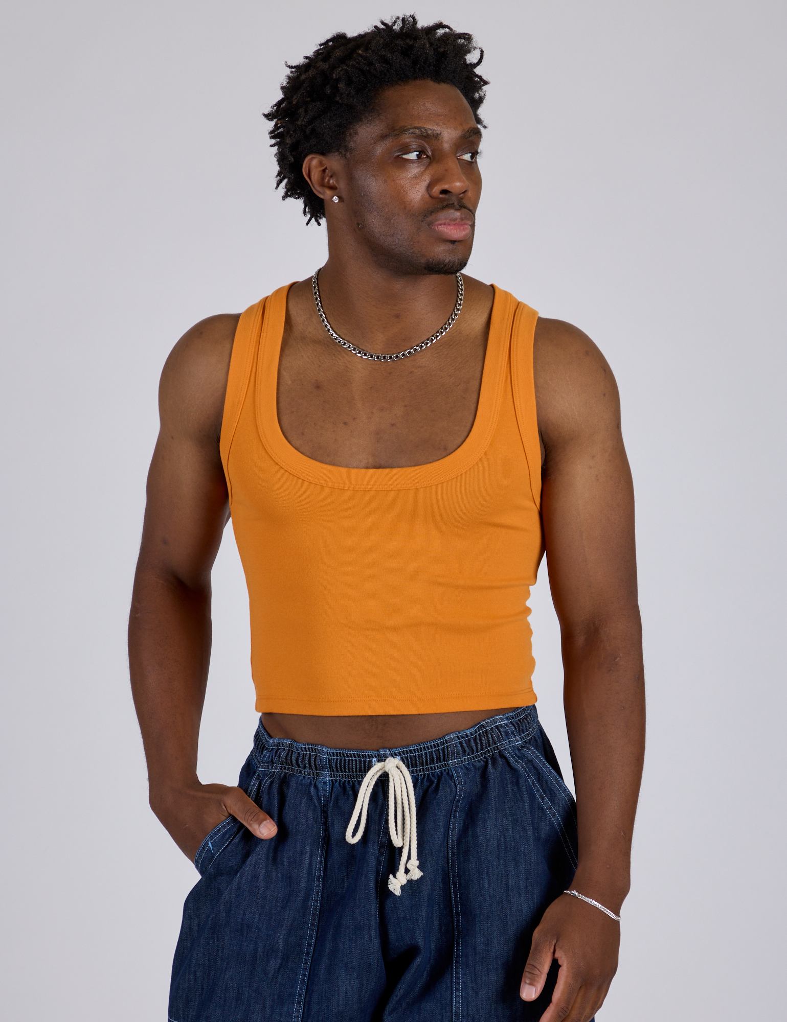 Cropped Tank Top - Creamsicle Orange – BIG BUD PRESS