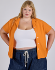 Pantry Button-Up - Creamsicle Orange