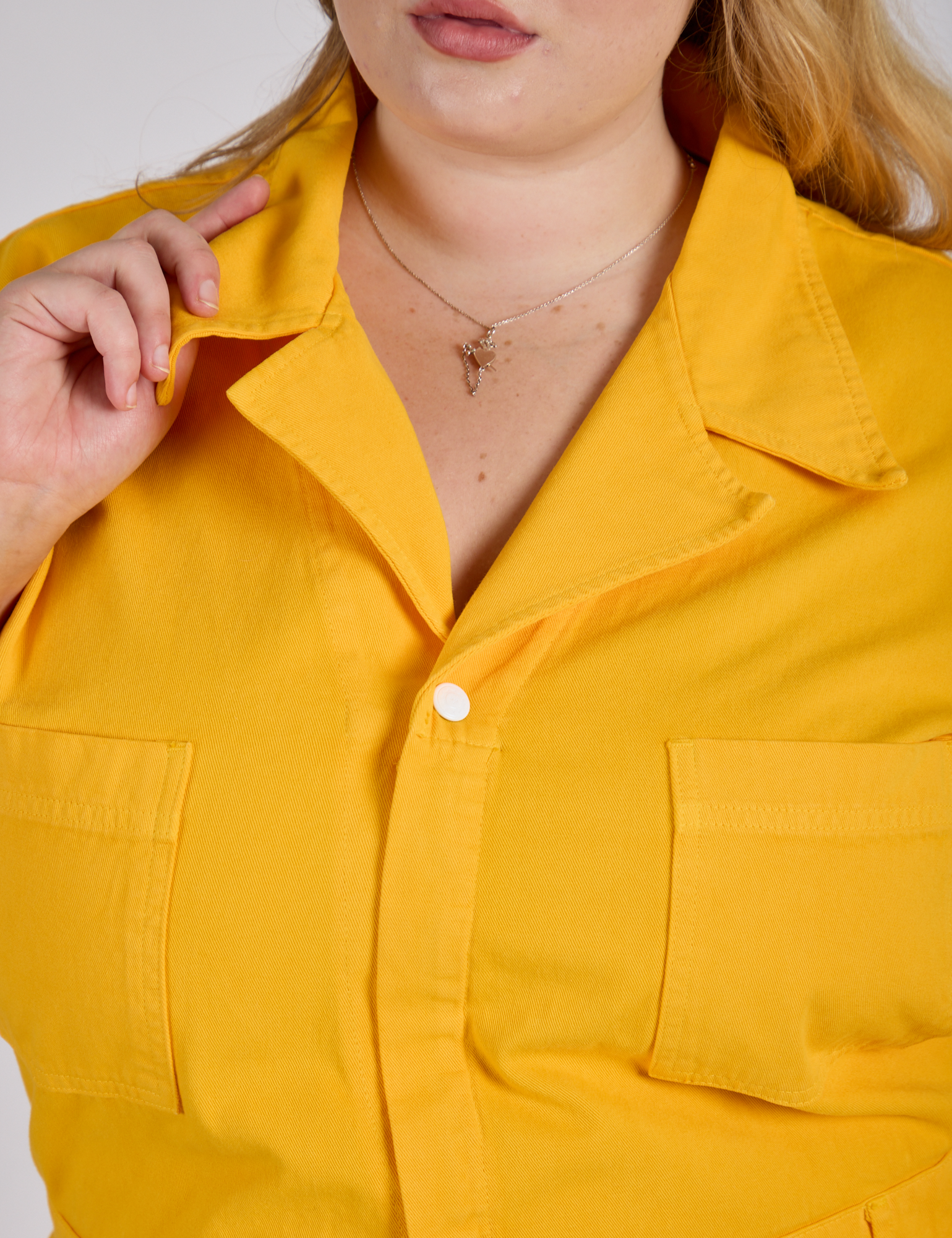 Short Sleeve Jumpsuit - Sunshine Yellow