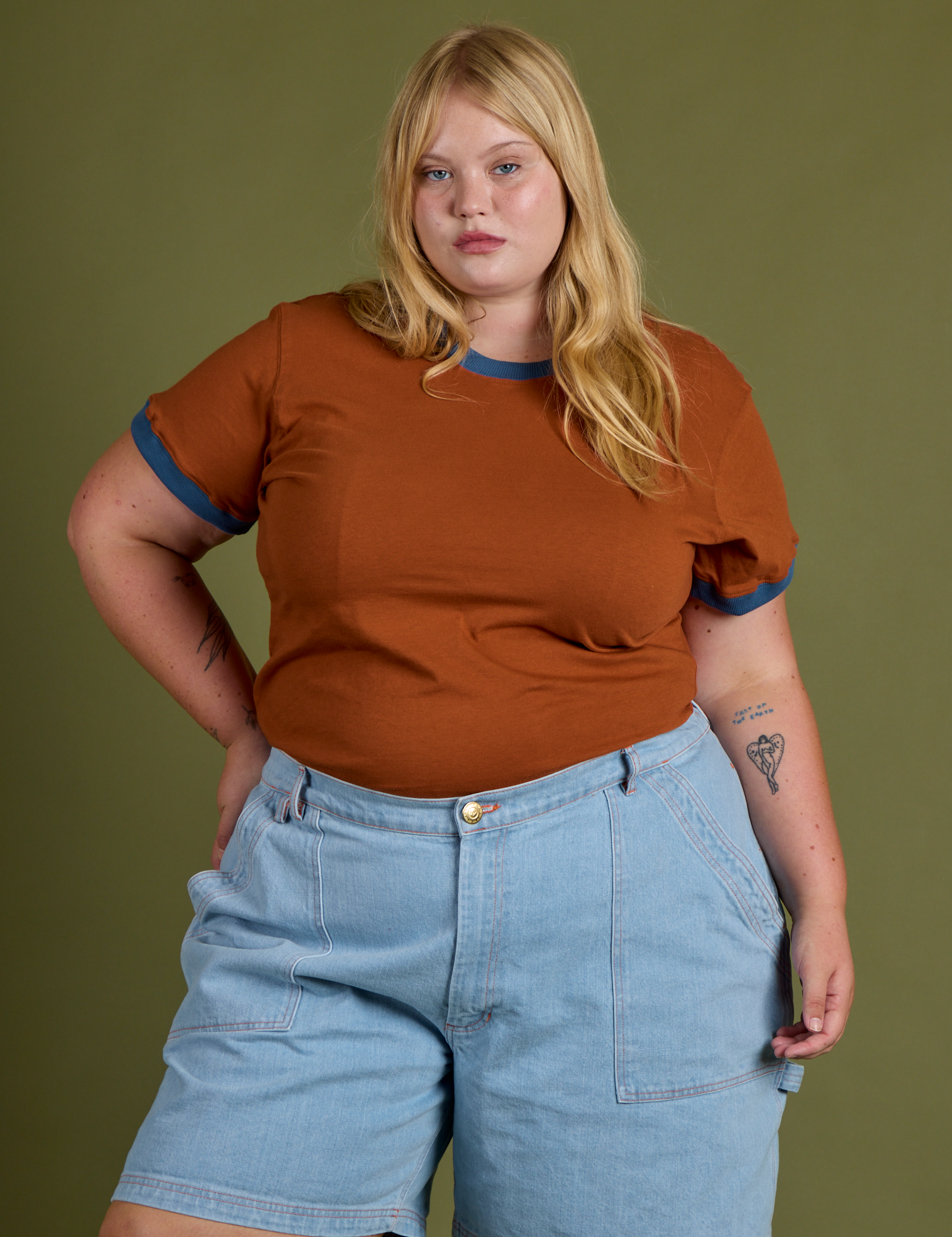 Vintage Ringer Tee - Burnt Terracotta