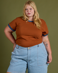 Vintage Ringer Tee - Burnt Terracotta