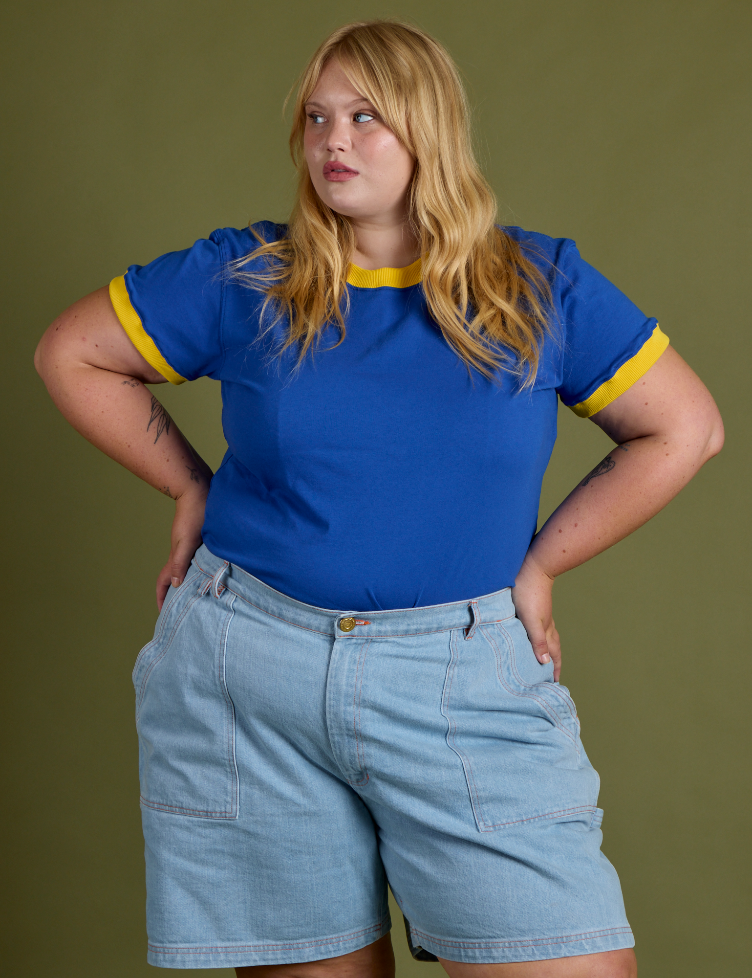 Vintage Ringer Tee - Royal Blue
