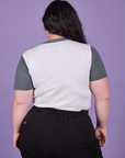 Grey Cool Girl Tee back view on Ashley
