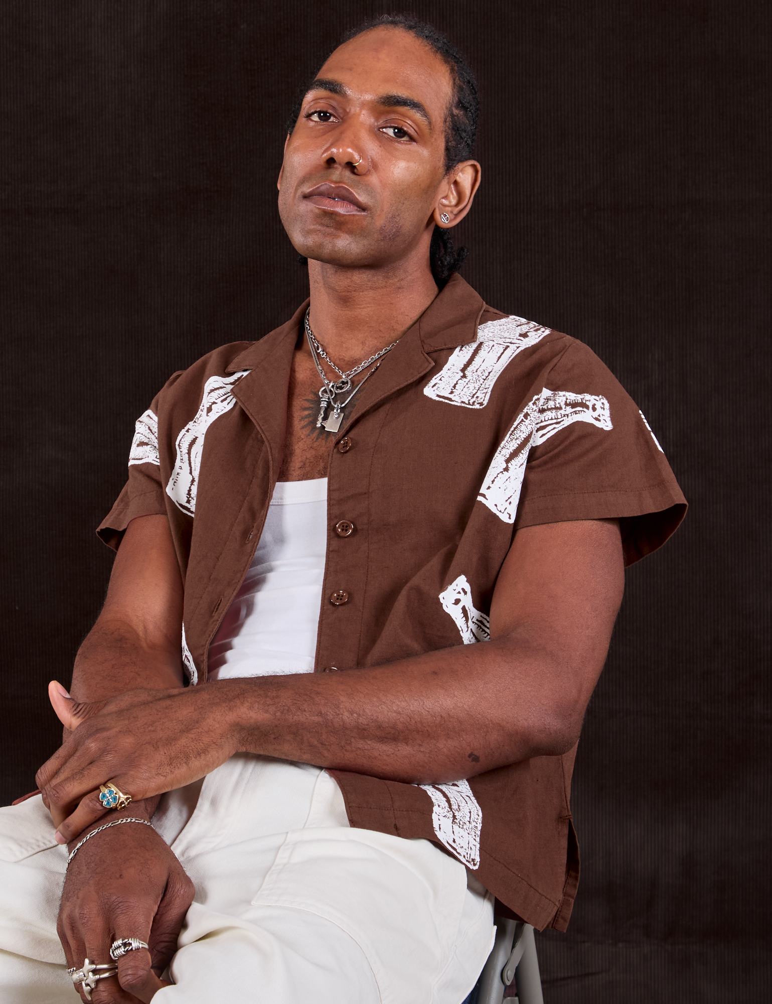 Soda Bottle Pantry Button-Up in Fudgesicle Brown on Jerrod