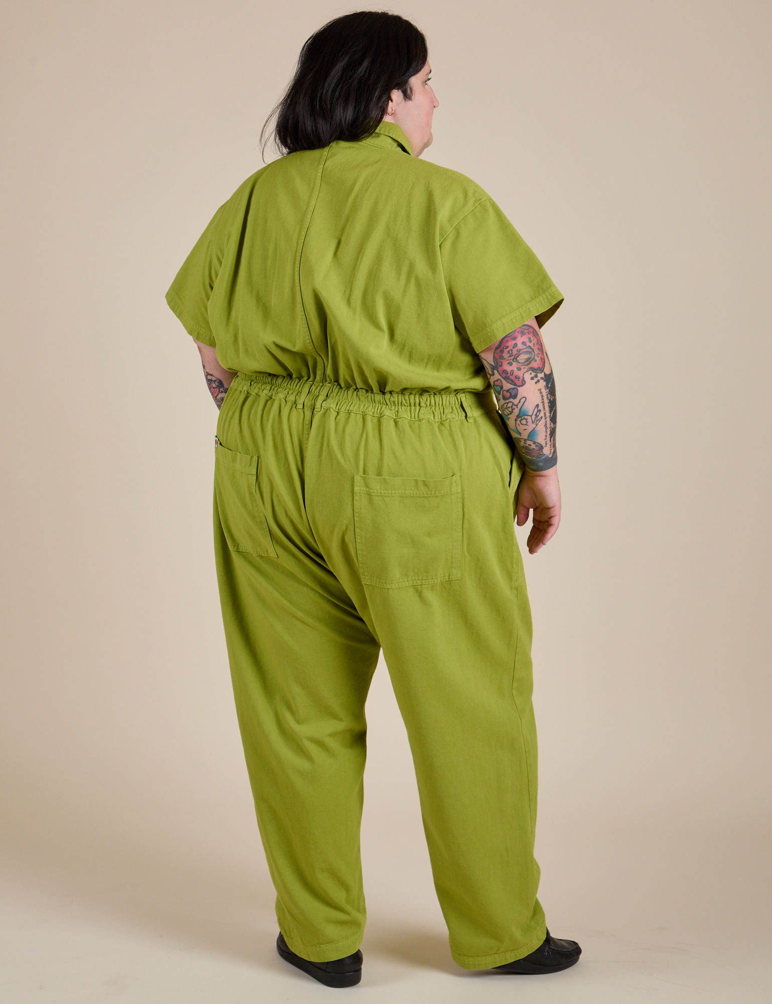 Short Sleeve Jumpsuit - Gross Green
