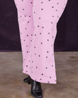 Star Bell Bottoms in Lilac Purple pant leg close up on Morgan 
