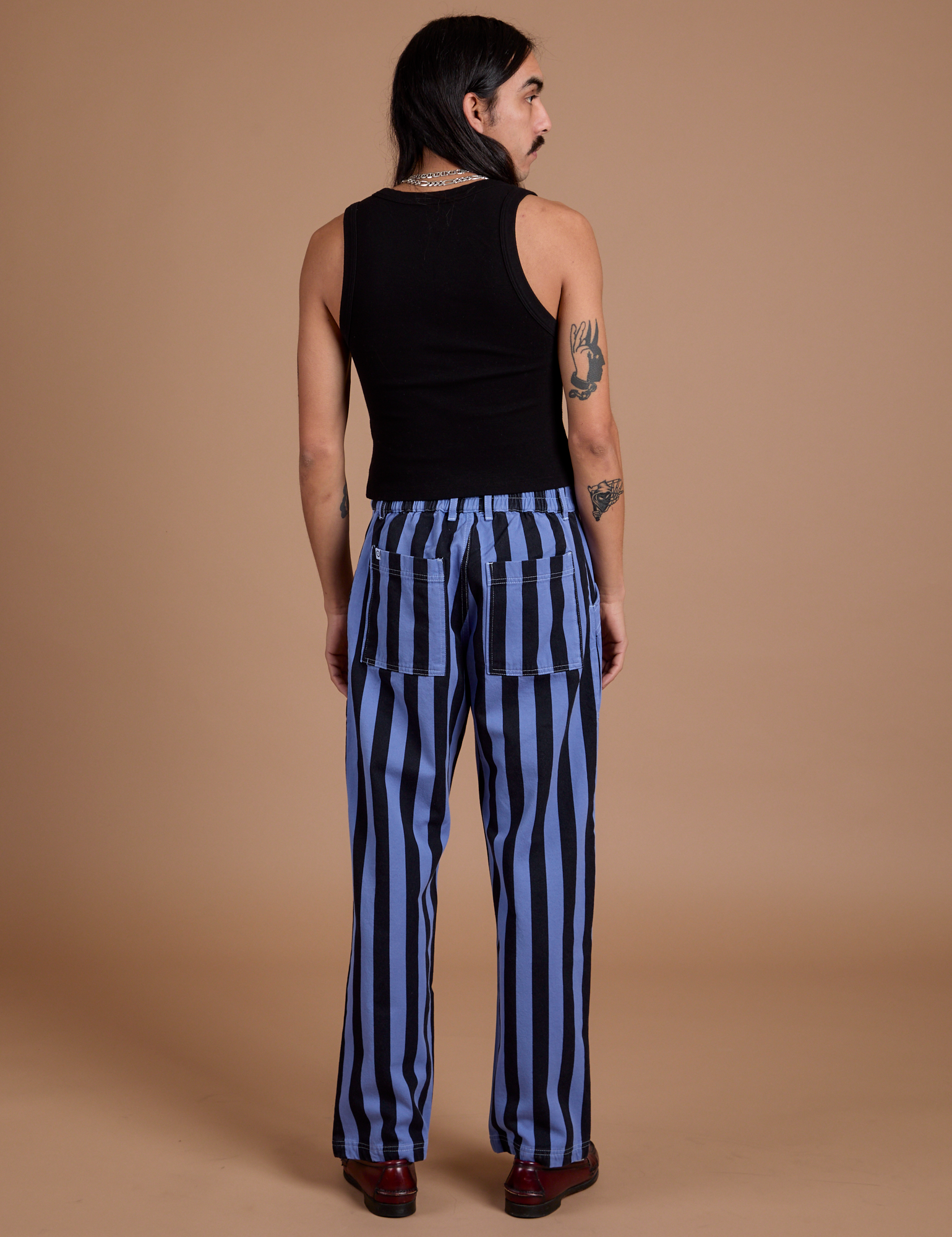 Black Stripe Work Pants - Cornflower Blue – BIG BUD PRESS