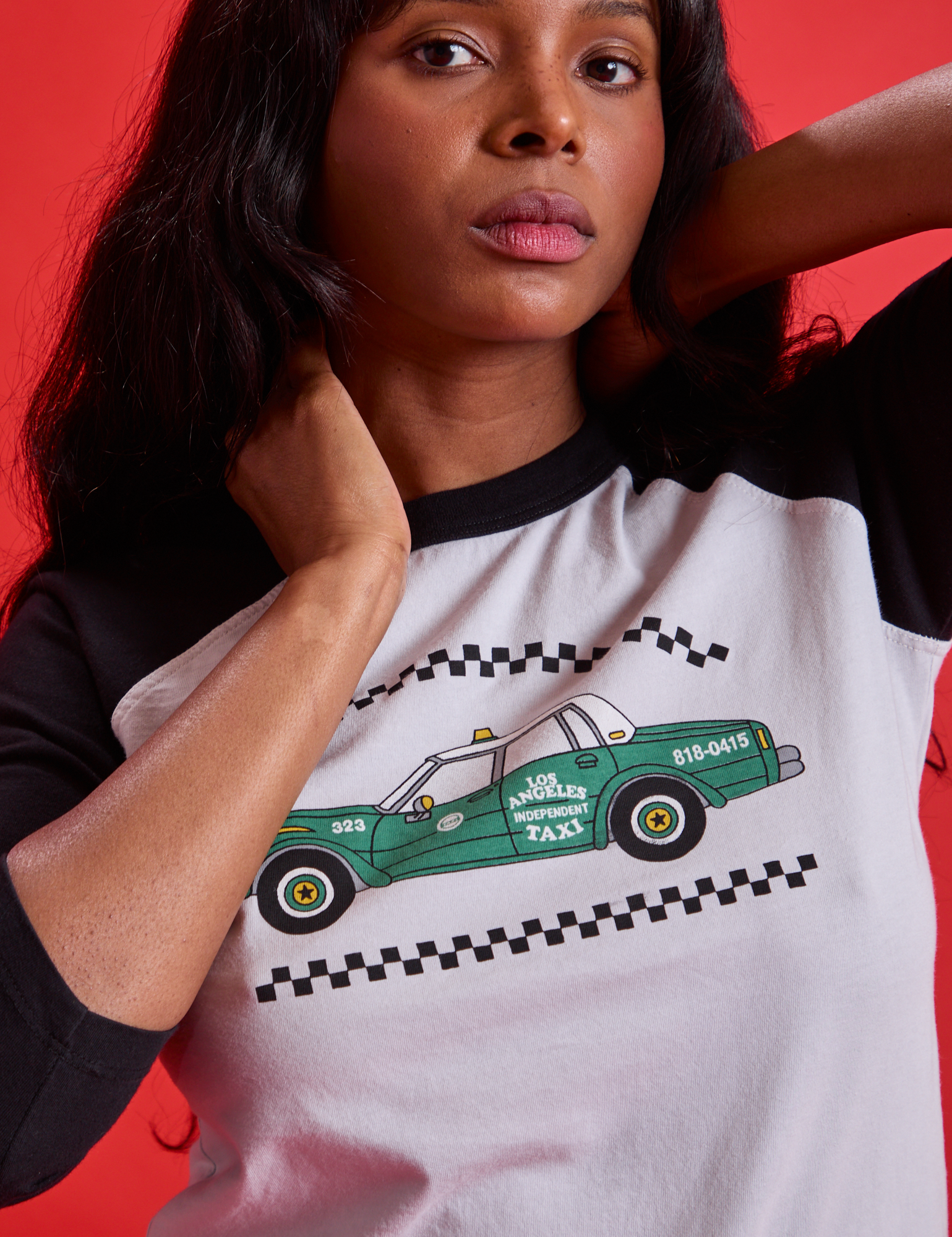 Taxi Raglan Tee - Los Angeles – BIG BUD PRESS