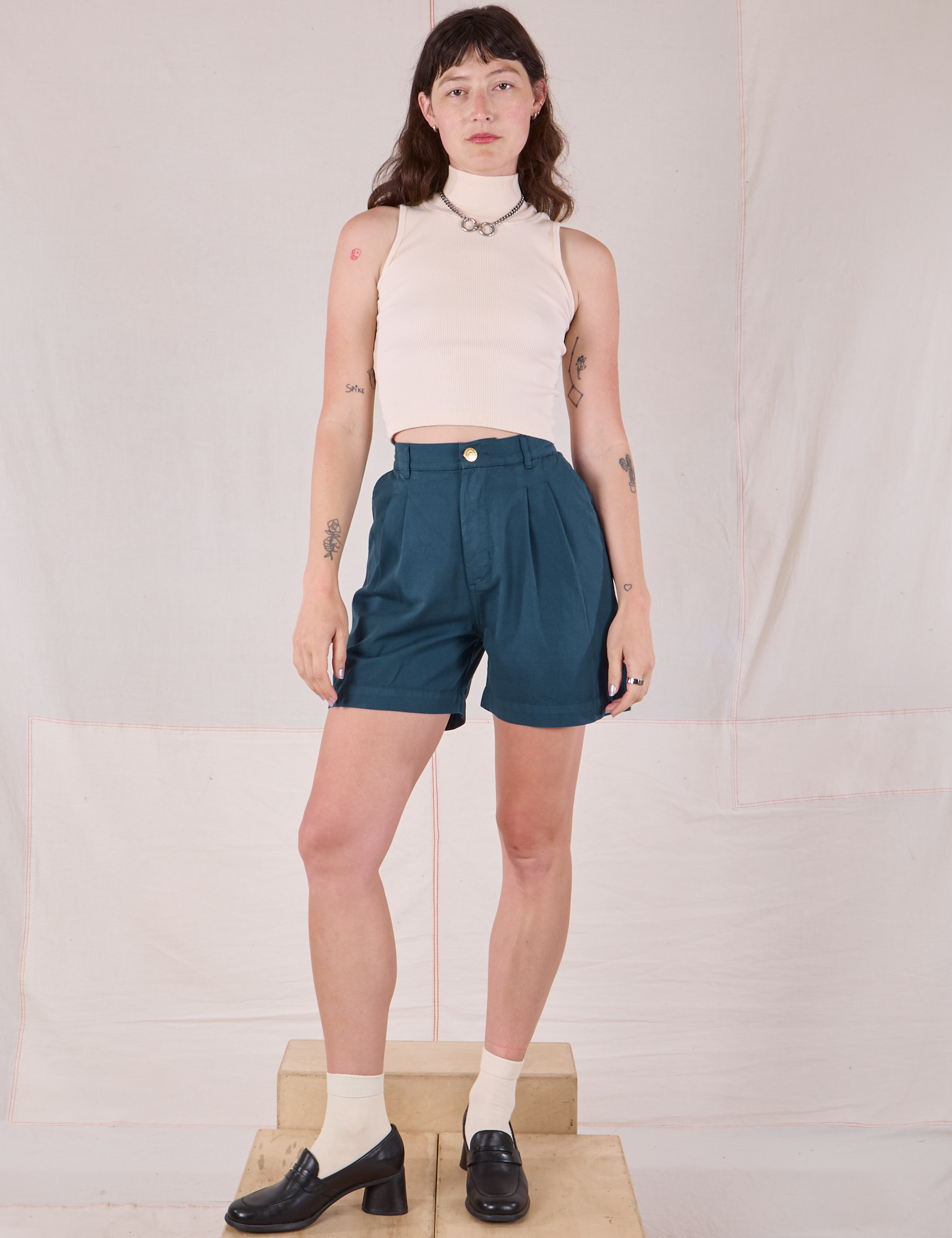 Trouser Shorts - Lagoon