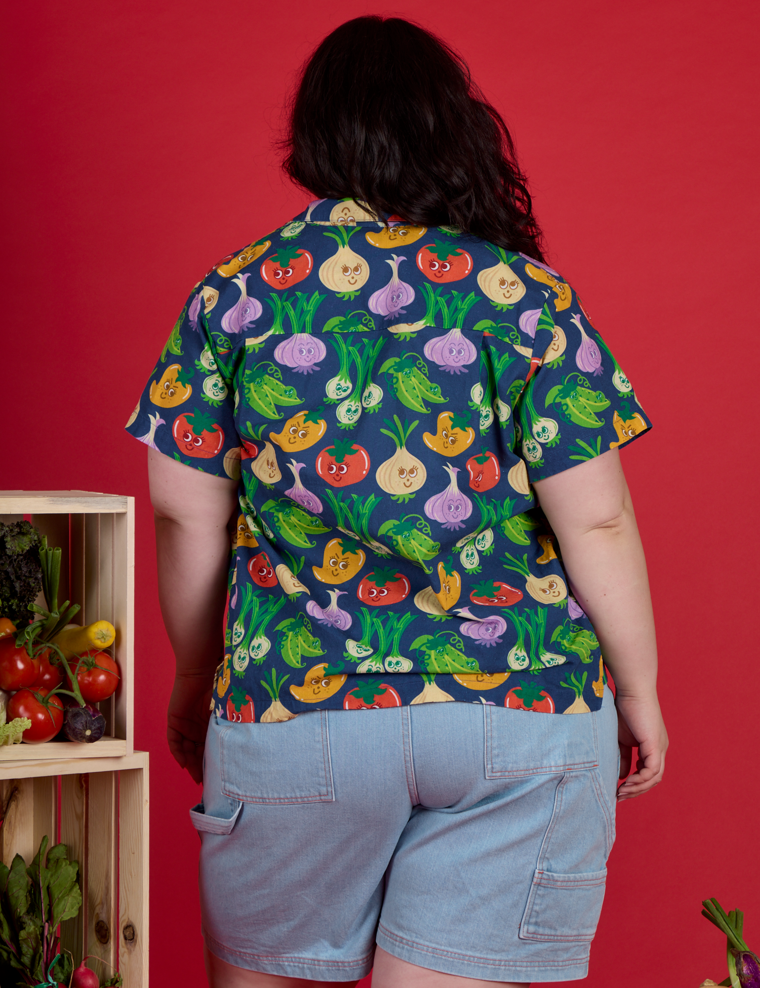 Veggie Village Pantry Button-Up