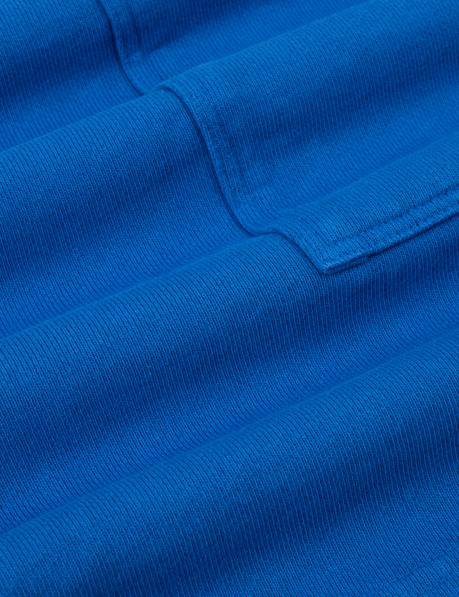 Sweat Shorts in Royal Blue fabric detail close up