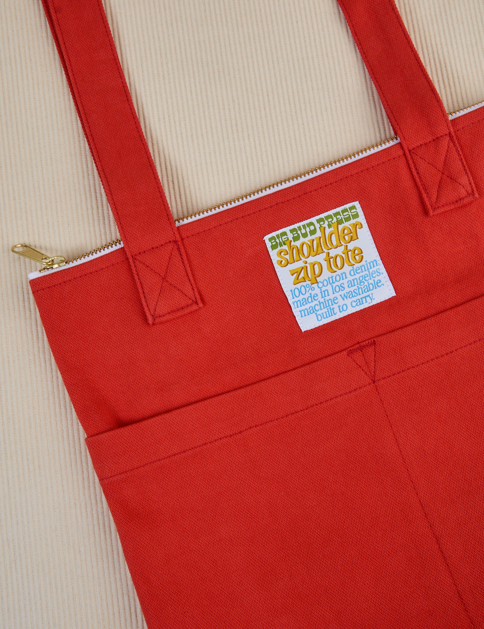 Mustang Red Over-Shoulder Zip Mini Tote