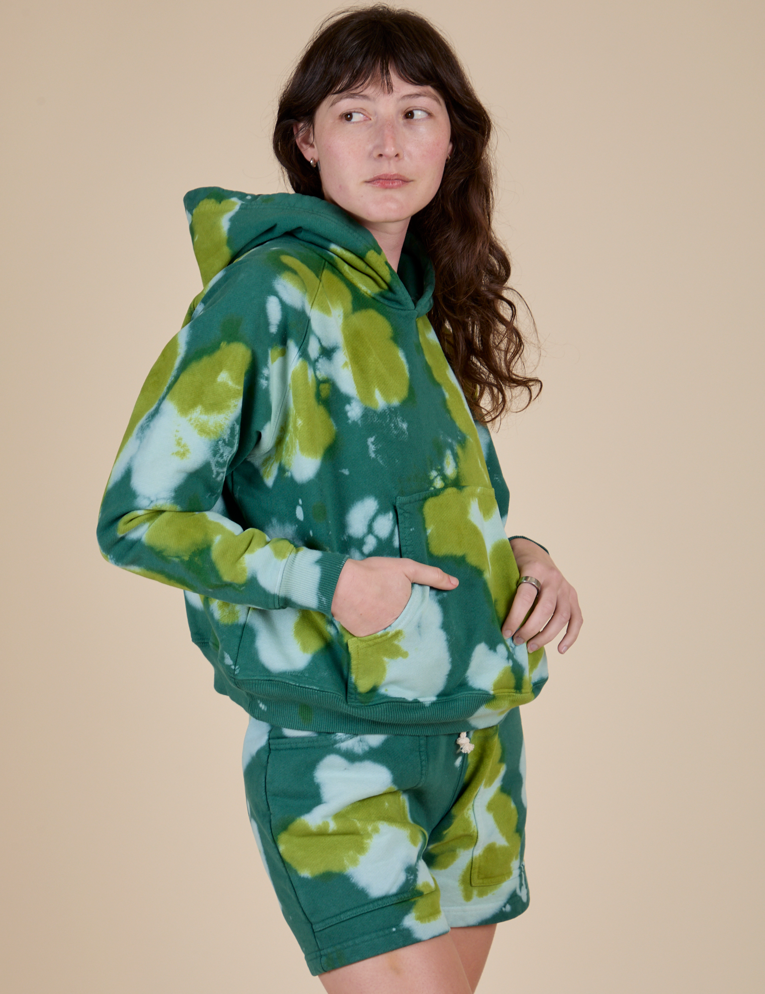 Heavyweight Oversized Hoodie - Green Magic Waters