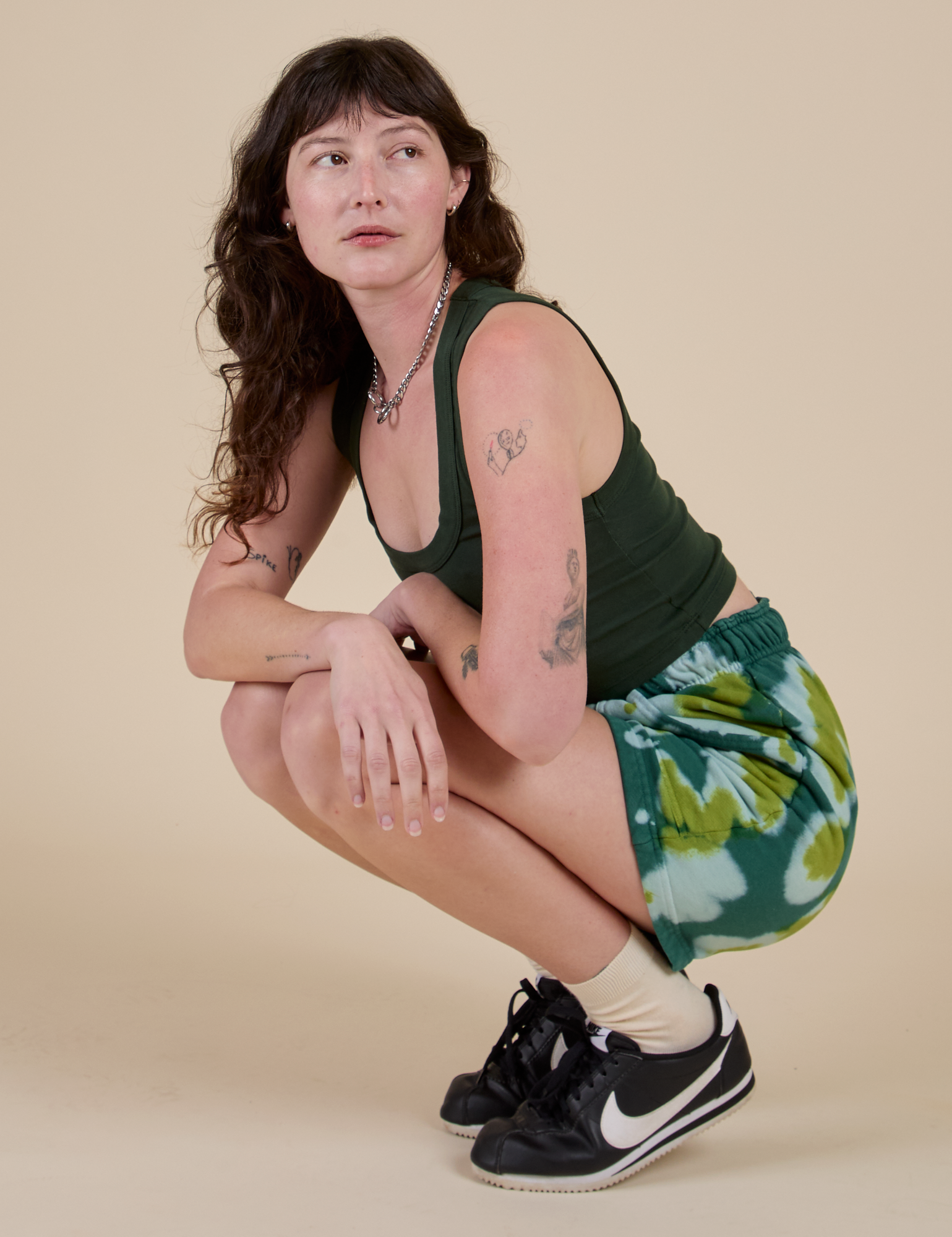 Heavyweight Sweat Shorts - Green Magic Waters