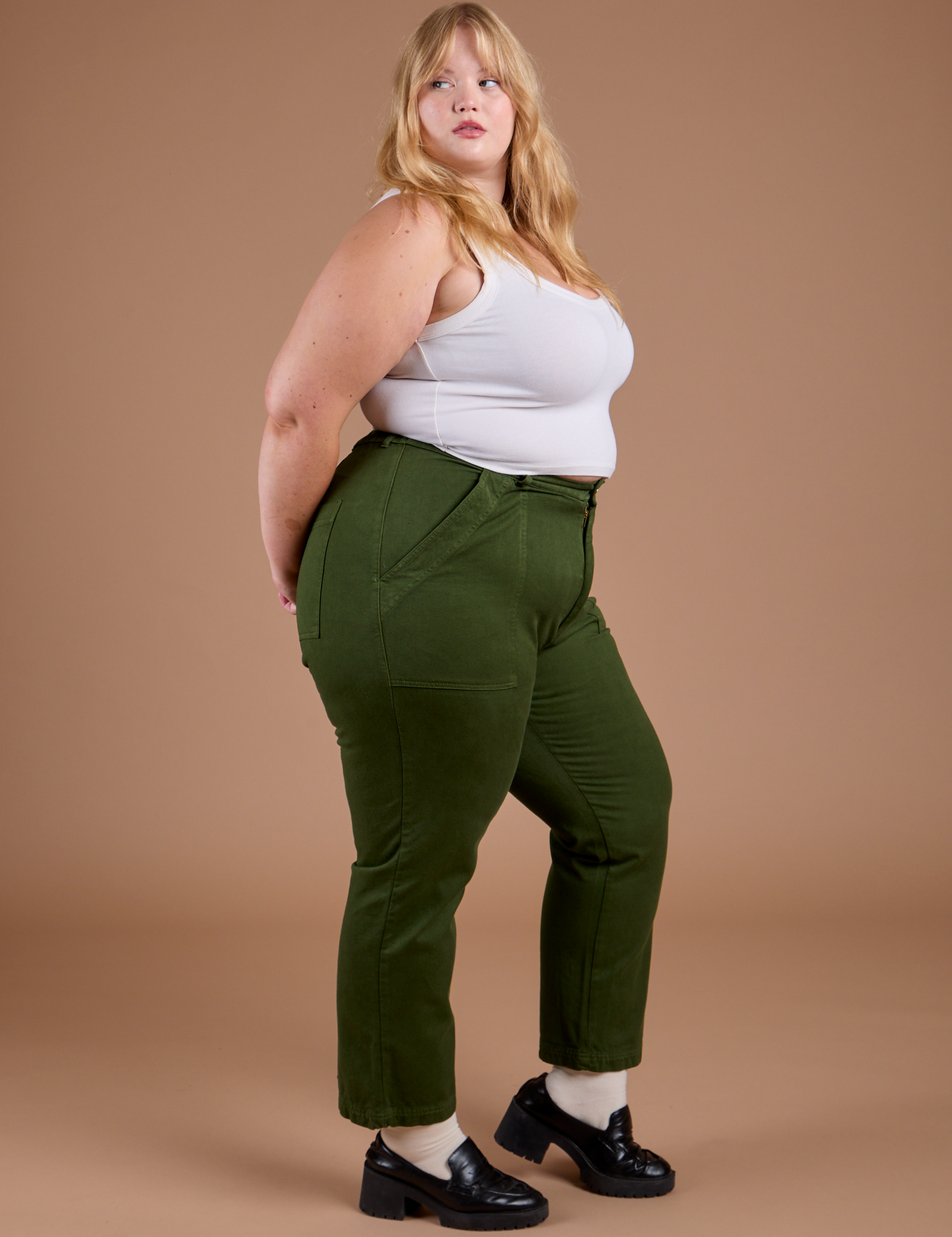 Organic Work Pants - Evergreen