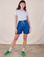 Alex is 5'8" and wearing XXS Sweat Shorts in Royal Blue