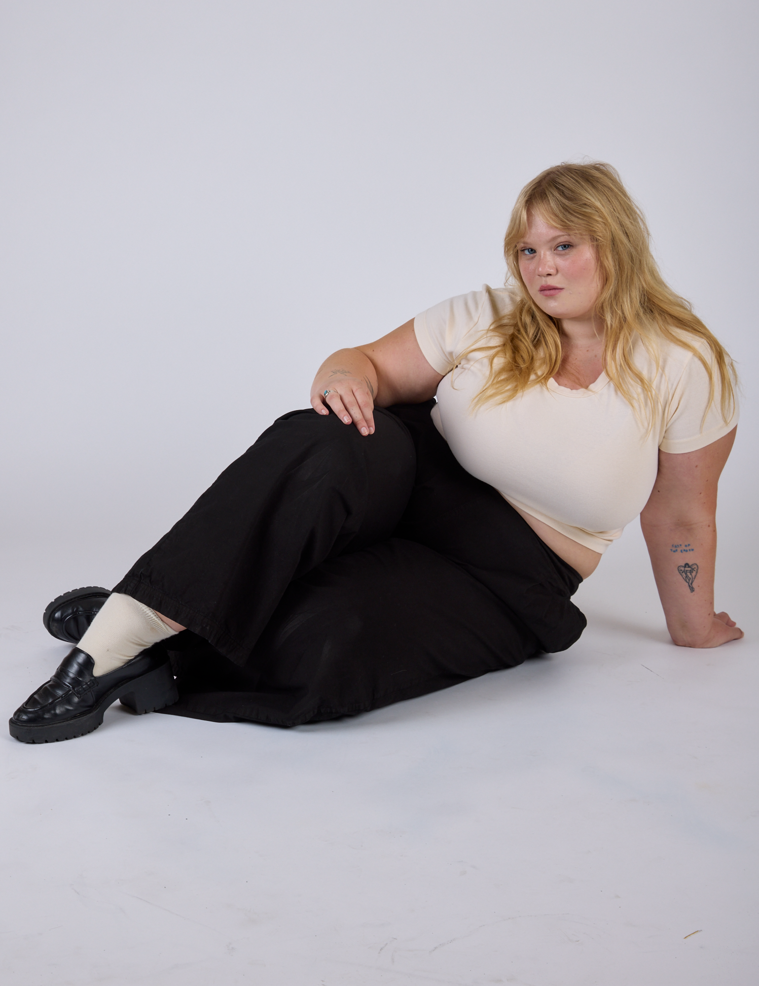 Pleated Pull-On Pants - Basic Black