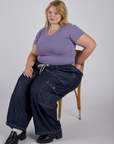 Cropped Baby Tee - Faded Grape