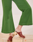 Bell Bottoms in Lawn Green pant leg close up on Alex
