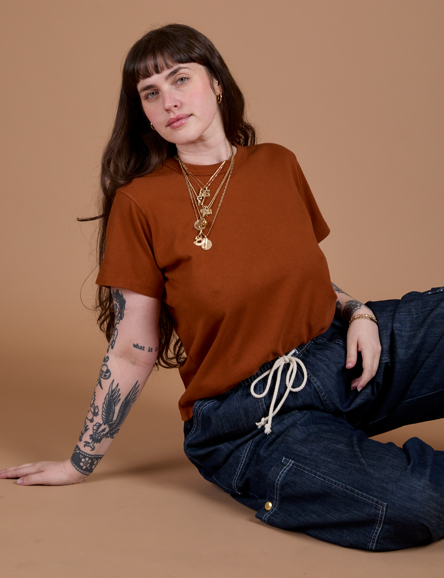 BoTT ボット Blur Tee ブラウン BoTT / ボット BLUR TEE（Tシャツ