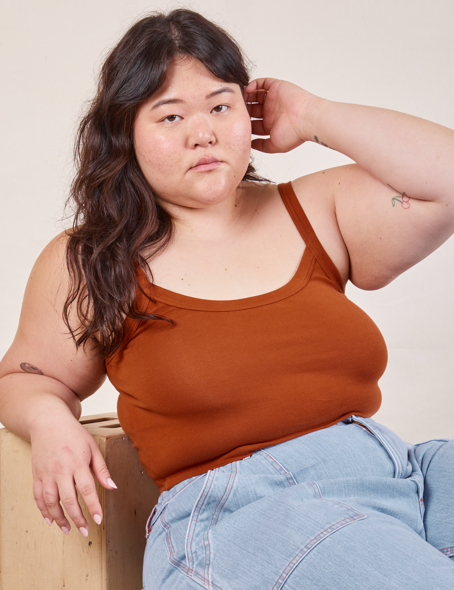 Cropped Cami - Burnt Terracotta *FINAL SALE* – BIG BUD PRESS