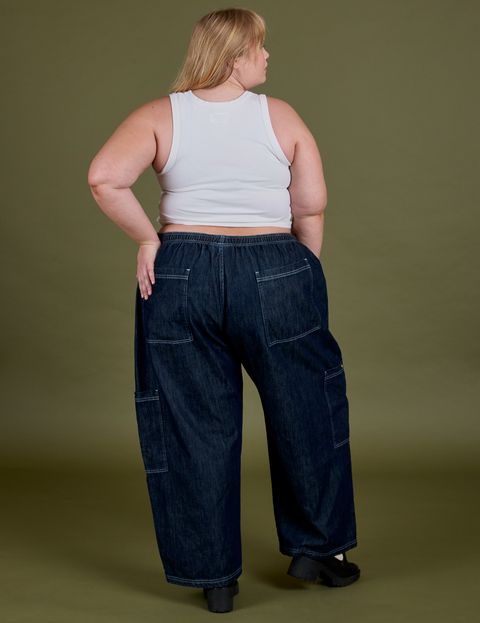 TRY-A-STYLE - Denim Drop Pocket Pants - Dark Wash *FINAL SALE*
