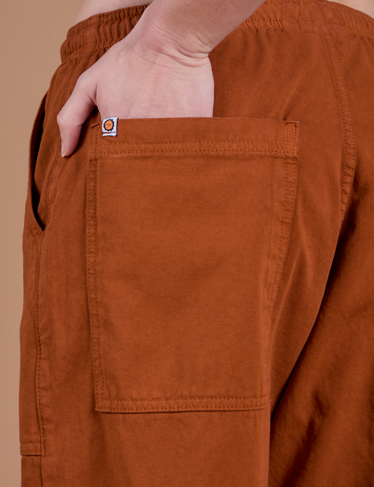 Drop Pocket Cargo Pants - Burnt Terracotta