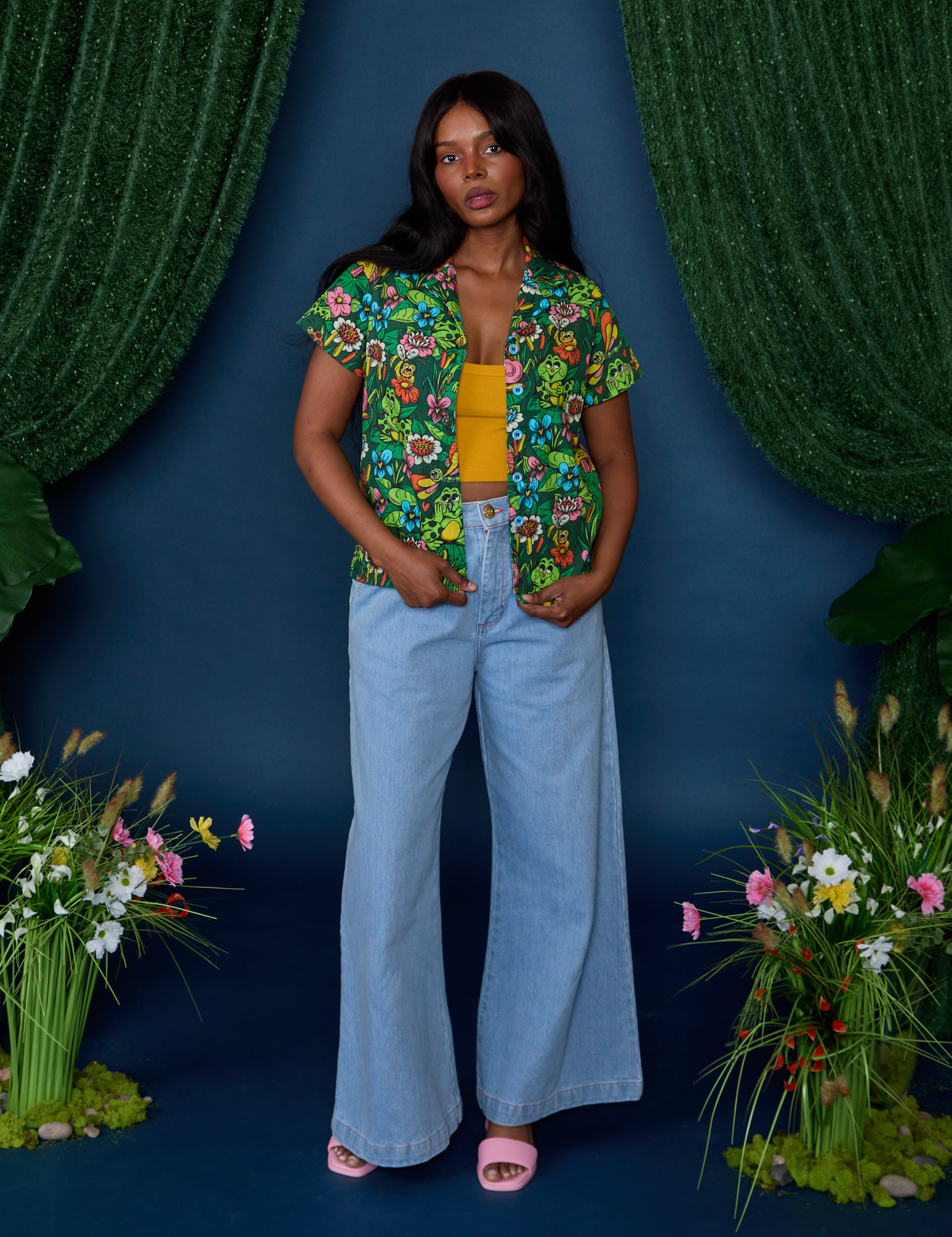 Pond Party Pantry Button-Up