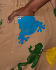 Paintstamped Work Pants - Froggy