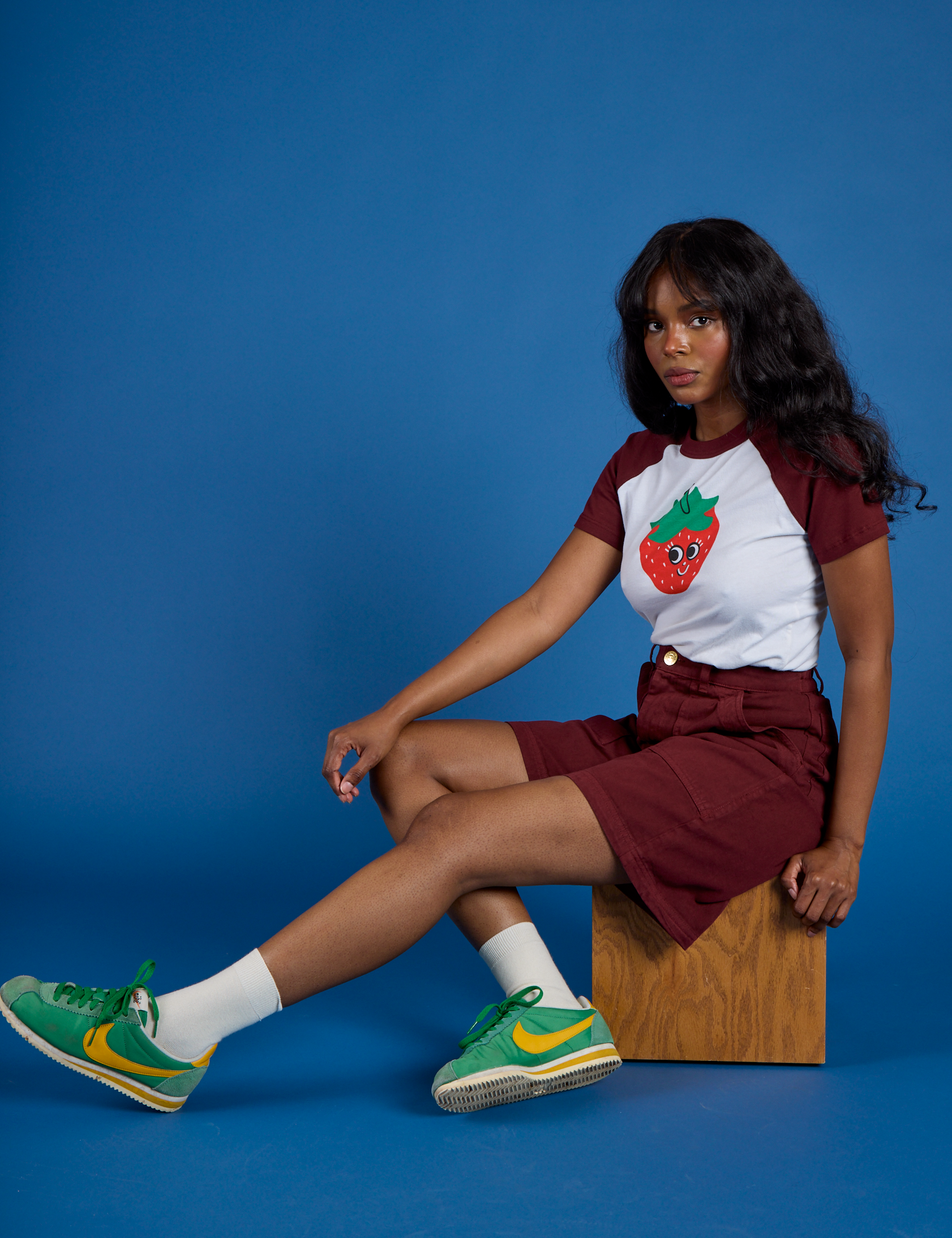 Produce Raglan Tee - Strawberry