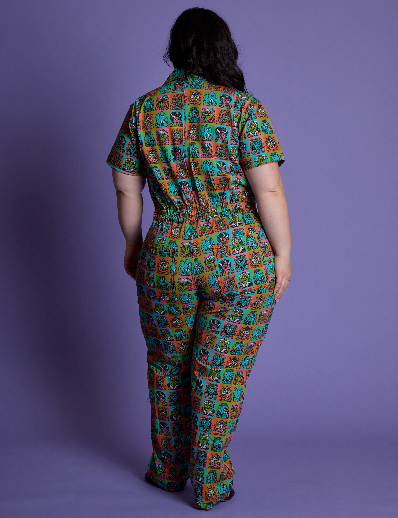 *PRE-ORDER* - Short Sleeve Jumpsuit - Halloween Icons