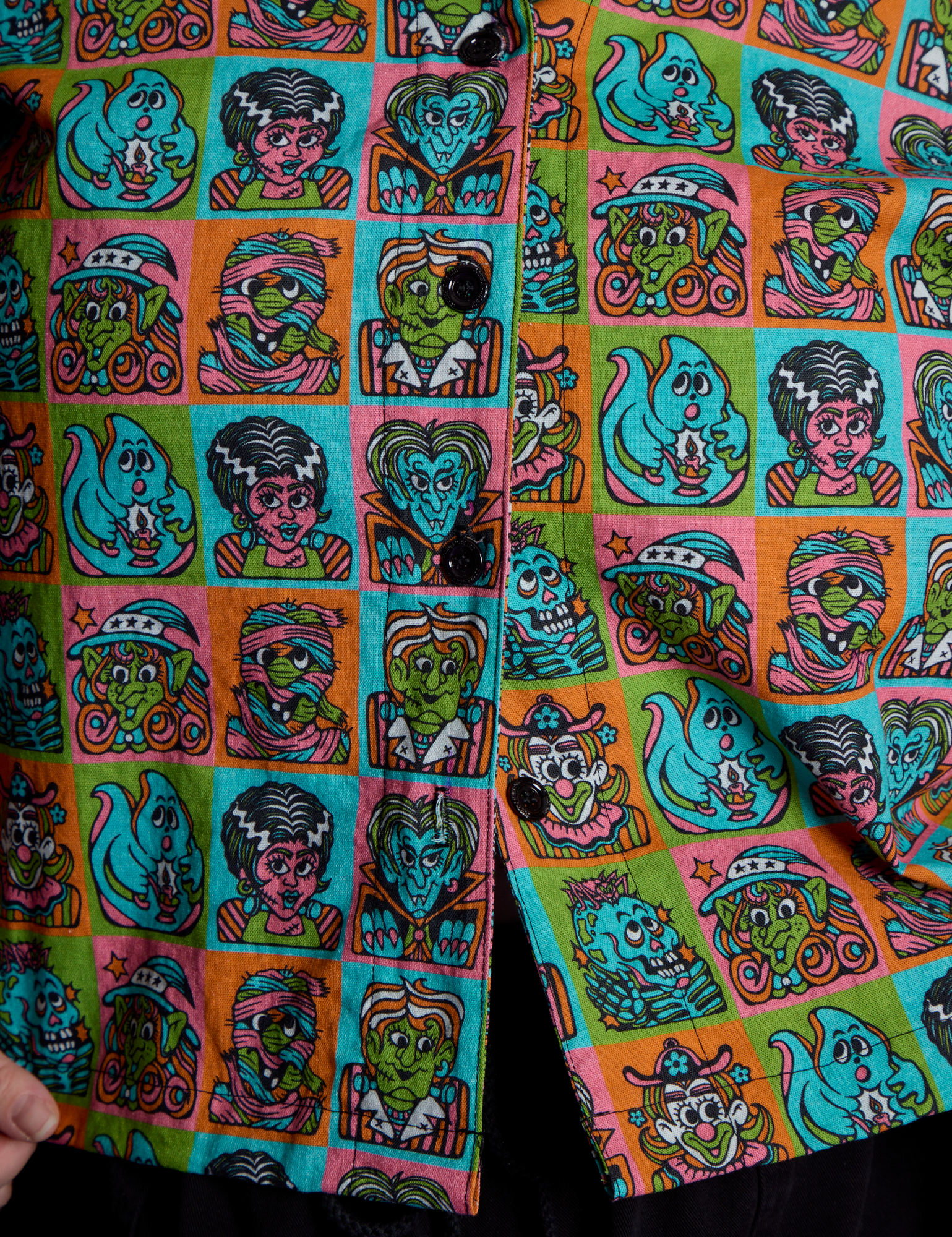 *PRE-ORDER* Halloween Icons Pantry Button-Up