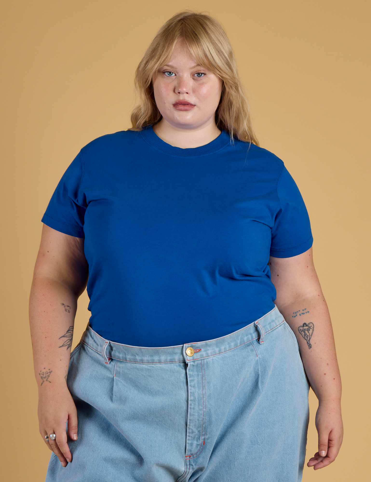 The Organic Vintage Tee - Royal Blue