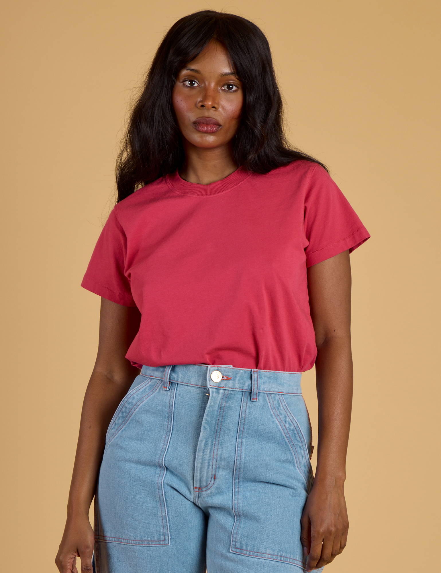 The Organic Vintage Tee - Hot Pink